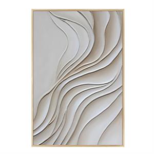 Quadro dipinto con cornice naturale - Astratto B - 80x120