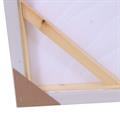Quadro dipinto con cornice naturale - Astratto B - 80x120