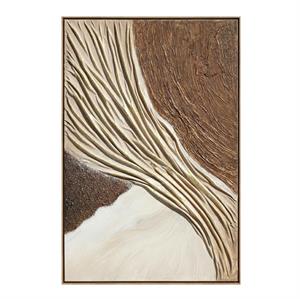 Quadro dipinto con cornice noce - Astratto M - 80x120
