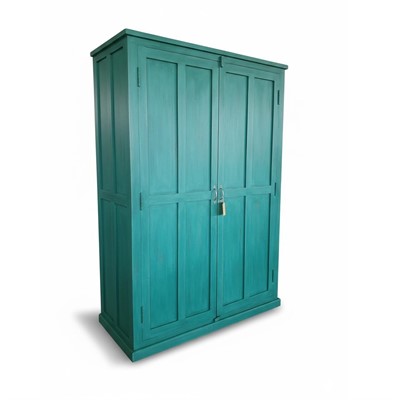 GUARDAROBA TEAK ANTICATO 2A 2C 130X55H180 MADE IN INDIA