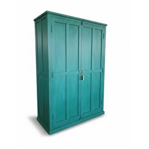 GUARDAROBA TEAK ANTICATO 2A 2C 130X55H180 MADE IN INDIA