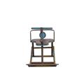 CAVALLO A DONDOLO DECORATIVO METALLO TEAK 92X45H53 MADE IN INDIA