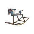 CAVALLO A DONDOLO DECORATIVO METALLO TEAK 92X45H53 MADE IN INDIA