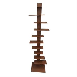 Libreria da vinci lamiera acciao verniciato corten H150 10 rip.