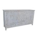 Credenza Goa in mango sbiancato 3 cassetti 2 ante 160X45H85