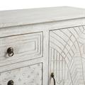 Credenza Goa in mango sbiancato 4 cassetti 2 ante 160X45H85