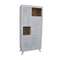 Libreria Goa in mango sbiancato 2 cassetti e 5 ante 80X40H180