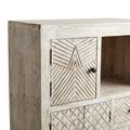 Libreria Goa in mango sbiancato 2 cassetti e 5 ante 80X40H180