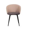 Sedia ''Alina'' in lino Beige e Velluto grigio 58X58H78 cm