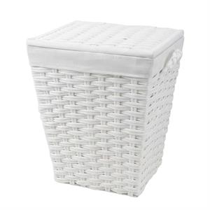 Portabiancheria TNT rett. foderato BIANCO 47X37H56 (base 35X28)
