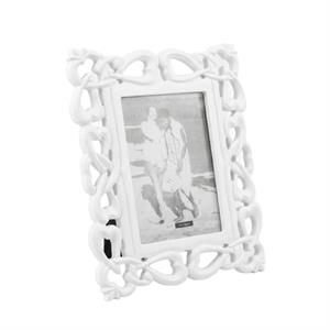 Portafoto intagliato in mdf bianco 23X28 | foto 13x18