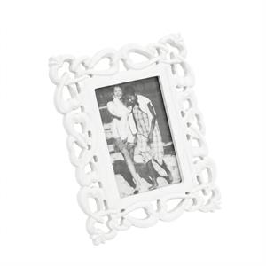 Portafoto intagliato in mdf bianco 18X23 | foto 10x14