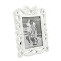 Portafoto intagliato fiocco in mdf bianco 20X27 | foto 12x16