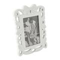 Portafoto intagliato fiocco in mdf bianco 17X23 | foto 10x14
