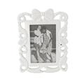 Portafoto intagliato fiocco in mdf bianco 17X23 | foto 10x15