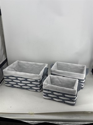 Vaschetta TNT rett. foderata  blu bianco S3