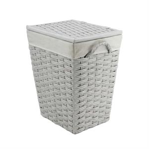 Portabiancheria TNT rett. foderato grigio  47X37H56 (base 35X28)