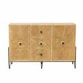 Credenza Kerala mango naturale intagliato 3 Cass.2 A 130X44H97