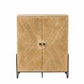 Credenza Kerala in mango naturale intagliato 2 ante 85X40H107