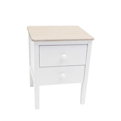 Cassettiera Emma bianca Mdf/Pino 2C 41X33H55 Made in China