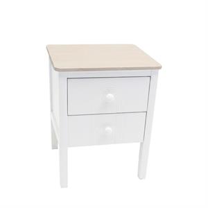 Cassettiera Emma bianca Mdf/Pino 2C 41X33H55 Made in China