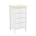 Cassettiera Emma bianca Mdf/Pino 4C 41X33H85 Made in China