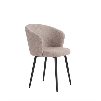 Sedia ''Alina'' in ciniglia beige 58X58H78 cm