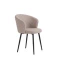 Sedia ''Alina'' in ciniglia beige 58X58H78 cm