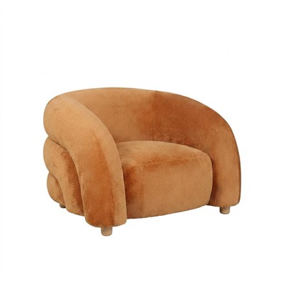 Poltrona ''Mei'' in ciniglia inca gold 98X89H68 cm