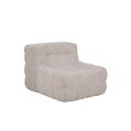 Poltrona sottovuoto Miocm 84x98x73H in tessuto col.avorio