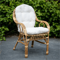 Poltrona Sole Nat.rattan c/cuscini 58x65h45/83