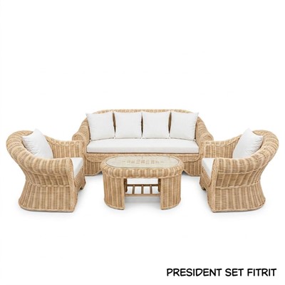 Salotto Leader fitrit c/cuscini 1 divano 3p, 2 poltrone,1 tavolo