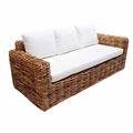 Salotto Borneo rattan c/cuscini 1 divano 3p, 2 poltrone,1 tavolo