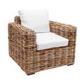 Salotto Borneo rattan c/cuscini 1 divano 3p, 2 poltrone,1 tavolo
