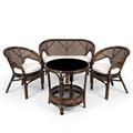 Salotto Pelangi rattan c/cuscini 1 divano 2p,2 poltrone,1 tavolo