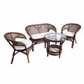 Salotto Pelangi rattan c/cuscini 1 divano 2p,2 poltrone,1 tavolo