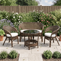 Salotto Pelangi rattan c/cuscini 1 divano 2p,2 poltrone,1 tavolo