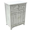 Credenzina abete bianco shabby 2 ante + 2 cass.52x31h73