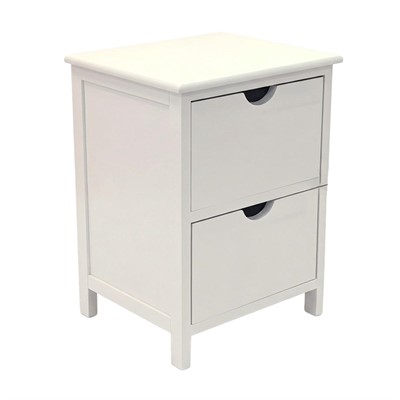 Cassettiera abete bianca  2 cassetti 36x28h48