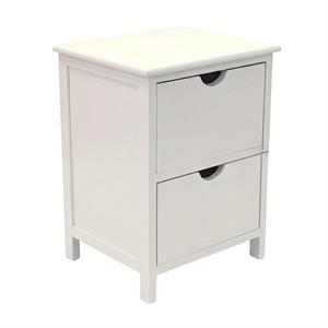 Cassettiera abete bianca  2 cassetti 36x28h48