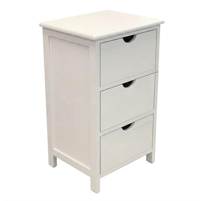 Cassettiera abete bianca  3 cassetti  36x28h68