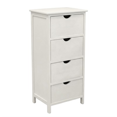 Cassettiera abete bianca 4 cassetti 36x28h88