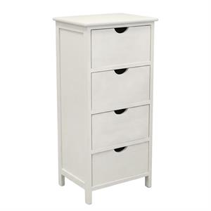 Cassettiera abete bianca 4 cassetti 36x28h88