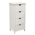 Cassettiera abete bianca 4 cassetti 36x28h88