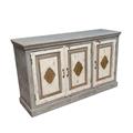 Credenza mango 3 ante decorazioni ottone cm 150x40x90h