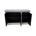 Credenza mango 3 ante decorazioni ottone cm 150x40x90h