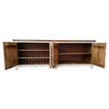 Credenza in mango bianca intagliata top naturale cm 254x40x92h