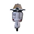 Mobile bar scooter bianco in metallo e mango cm 245x65x105h