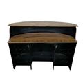 Mobile bar pulmino vintage in metallo e mango cm 152x60x108h