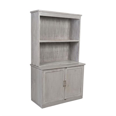 Credenza con sopralzo teak grigio cm 100x47x170h